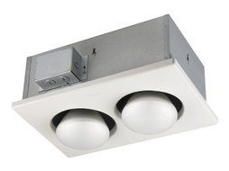 NuTone 9422P Two-Bulb Heater, 500-Watt, White