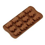 Wholeport 12 Cavities Silicone Baking Mold Cake Pan Biscuit Mold Animal Mold N2
