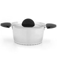 BergHOFF Stacca Stainless Steel Covered Stock Pot - 8&rdquo; black