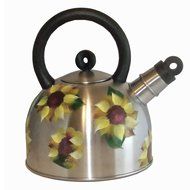 ArtisanStreet's Whistling Sunflower Tea Kettle. Hand Painted. Made to Order