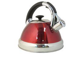 Native Spring 3-Quart Whistling Stainless Steel Tea Kettle Excellent for your Favorite Drink - Red