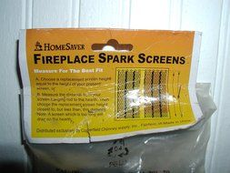 48" X 18" HOMESAVER HOME SAVER REPLACEMENT REPLACMENT FIREPLACE SPARK SCREEN CONSISTS OF 2 SCREENS AND 2 HANDLES...