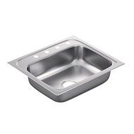 Moen G221984 2200 Series 22 Gauge Single Bowl Drop In Sink, Stainless Steel by Moen
