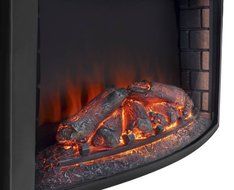 Merrill Media Electric Fireplace Heater Ventless Merlot Dark Wood Living / Bed Room TV Stand (Merlot) N9