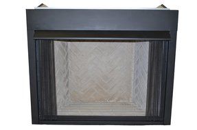 Sure Heat VFLB36B Surefire Vent-Free Low Profile Firebox with Screen, 36", Black