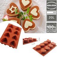 8-Cavity Heart-shaped Silicone Mould Cake Chocolate Soap Mold Cupcake Baking Pan N5
