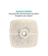 4 High Quality Echo 13031054130, Stens 102-565 and Mantis 130310-54130 Air Filters, 2 5/8&quot; x 2 9/16&quot; x 9/16&quot; in... N2