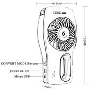 Rechargeable Handheld USB Mini Misting Fan with Personal Cooling Outdoor Mist Humidifier Portable Desktop Humidifier...