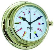 Weems and Plath Endurance II 135 Quartz Clock 12 Hour Flag Dial, Brass