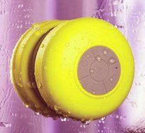 Waterproof Bluetooth Shower Speaker Portable Speakerphone Wireless Splash Shower Tunes (Yellow)