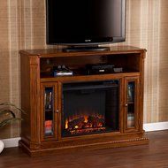 Atkinson Media Fireplace - Rich Brown Oak N2