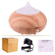 Essential Oil Aromatherapy Diffuser, Quimat Wood Grain 300ml Ultrasonic Diffuser Cool Mist Humidifier Air Purifier... N3