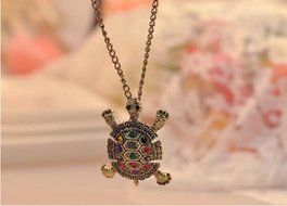 Charm Retro personality lovely Bohemia Turtle Pendant Necklace Chain Jewelry