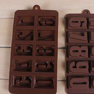 Silicone Chocolate Number Mould Mold Silicone Ice Jelly Soap Cake Cupcake Tray