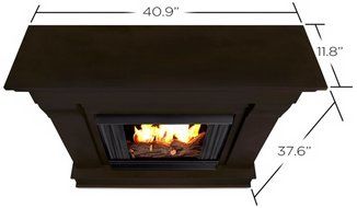 Real Flame Chateau Ventless Gel Fireplace - Dark Walnut N4