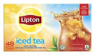 Lipton Family-Sized Black Iced Tea Bags, Unsweetened 48 ct N12