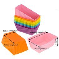 HOCUS&trade; 12-Pack Silicone Baking Cups, Nonstick Cupcake Liners, Reusable Cupcake Cups Set in 6 Colors for Muffin... N2