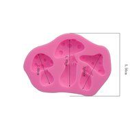 Wocuz WZ1234 Mushroom Shape Silicone Mold Fondant Mold Cupcake Cake Top Decoration Tool Cake Side Decorating Mold N3