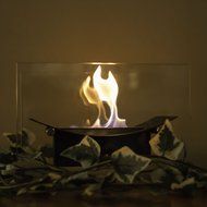 Sunnydaze Black Zen Ventless Tabletop Bio Ethanol Fireplace N4