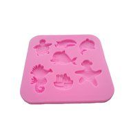 Wocuz WZ1511 Dolphins Turtles Shape Silicone Mold for Making Fondant Decoration of the Party Cake N3