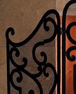 Baroque Ornate Iron Fireplace Screen