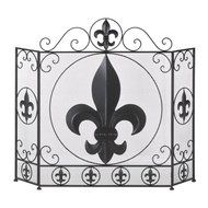 Fireplace Fleur De Lis Screen Tri Fold