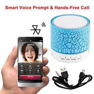 Mini Bluetooth Speaker LED Flash Crack Pattern Support LINE-IN/USB Flash Drive/TF Card/Mic/Calls/Music/FM Radio... N4