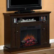 Windsor Oak Infrared Electric Fireplace Media Cabinet - 23DE9047-PE91