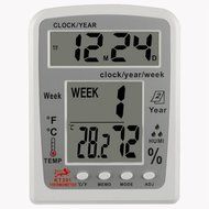 Momoday KT201 Multi-Function Big Screen Digital Clock/Week Temperature / Humidity Thermo-Humidity Meter with Alarm...