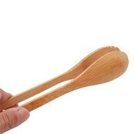 HENGSONG Bamboo Cooking Kitchen Tongs Food BBQ Salad Bacon Steak Bread Clip ClampTools N2