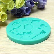 Halloween Witch Broom Fondant Cake Decoration Mold Silicone Cake Mould N2