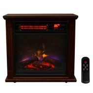 Ainfox 1500W LED Display Embedded Insert Electric Quartz Infrared Fireplace Heater Flame Logs Remote Control N3