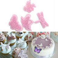 Cake &amp; Cookie Cutters 4PCS Butterfly Bird Shade Fondant Cake Cookie Cutter Mould Plastic Mold N7