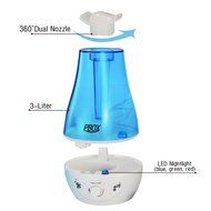 Ultrasonic Cool Mist Humidifier - Whisper Quiet with LED Nightlight - 3 Liter High Capacity with Whole House Humidifier... N3