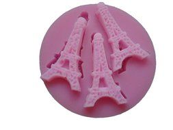 Longzang Small Tower Silicone Mold Sugar Craft DIY Gumpaste Cake Decorating Clay