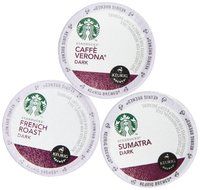 30 Pack - Starbucks Variety Coffee K-Cup Featuring 3 Dark Roast for Keurig Brewers &ndash; French Roast, Sumatra, Caffe... N2