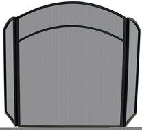 UniFlame 3-Fold Black Wrought Iron Arch Top Screen