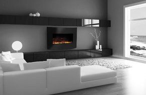 Electric Fireplace 2 in 1 Wall Mount or Floor Standing Space Heater Indoor Wall Mounted Fireplace 750 Watt or... N4