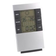 Indoor/ Outdoor 4 in 1 Electronic Alarm Weather Humidity Monitor（Batteries are not included)