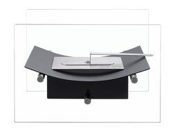 Verona - Ventless Tabletop Bio Ethanol Fireplace, Portable Fireplace (Black) N5