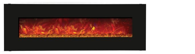 Amantii Advanced Series Wall Mount/Built-In Electric Fireplace with Coastal Blue Steel Surround, 58 Inch N2