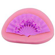 Mr.S Shop Folding Fan Silicone Mold Soap Fondant Cake Decorating Baking Tools,Small Size N3