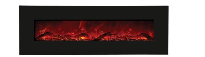 Amantii Advanced Series Wall Mount/Built-In Electric Fireplace with Coastal Blue Steel Surround, 58 Inch N3