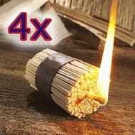 4x Fast Fire Setting Kindling Stove Grill Fireplace 20min Flame Wood and Wax
