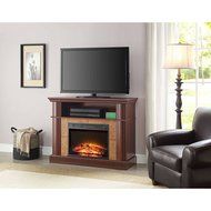 Better Homes and Gardens TV Stand for TV's Up To 54" with Fireplace and Cherry Finish N5