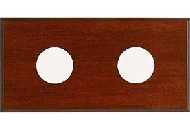 Two Instrument Mahogany Panel