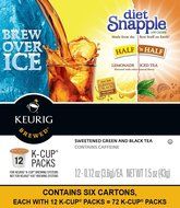 Snapple Half and Half Lemonade Iced Tea, Keurig K-Cups, 72 Count N2