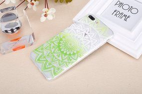 iPhone 7 Plus Case, PHEZEN Henna Mandala Floral Design [Scratch Resistant] Clear TPU Bumper Case Soft Rubber Gel... N10