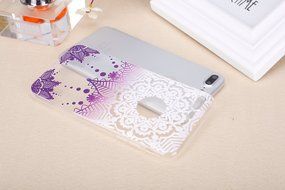 iPhone 7 Plus Case, PHEZEN Henna Mandala Floral Design [Scratch Resistant] Clear TPU Bumper Case Soft Rubber Gel... N11