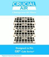 4 GE Fridge Odor Air Filter For Cafe Series, Fits CFE28TSHSS, CYE22TSHSS, CZS25TSESS &amp; CNS23SSHSS, by Think Crucial